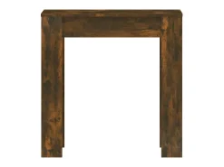 Mesa de comedor de roble ahumado 140x74,5x76 cm madera de ingeniería