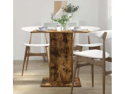 Mesa de comedor de roble ahumado 80x80x75 cm Madera de ingeniería