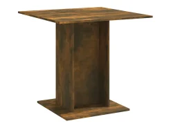 Mesa de comedor de roble ahumado 80x80x75 cm Madera de ingeniería