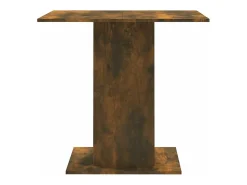 Mesa de comedor de roble ahumado 80x80x75 cm Madera de ingeniería