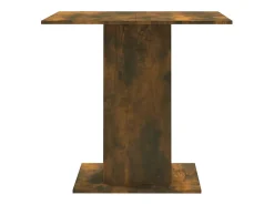 Mesa de comedor de roble ahumado 80x80x75 cm Madera de ingeniería