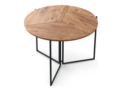 Mesa de comedor de roble abatible BRONIE