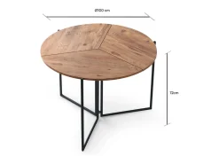 Mesa de comedor de roble abatible BRONIE