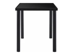 Mesa de comedor de vidrio templado negro 140x70x75 cm
