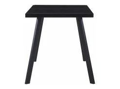 Mesa de comedor de vidrio templado negro 140x70x75 cm