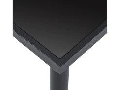 Mesa de comedor de vidrio templado negro 160x80x75 cm
