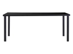 Mesa de comedor de vidrio templado negro 180x90x75 cm