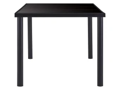 Mesa de comedor de vidrio templado negro 180x90x75 cm ES154862