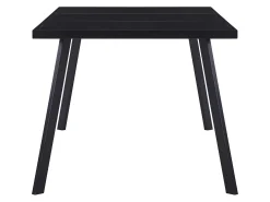 Mesa de comedor de vidrio templado negro 160x80x75 cm ES519755