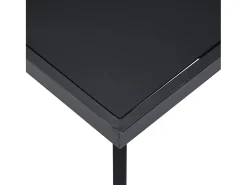 Mesa de comedor de vidrio templado negro 160x80x75 cm
