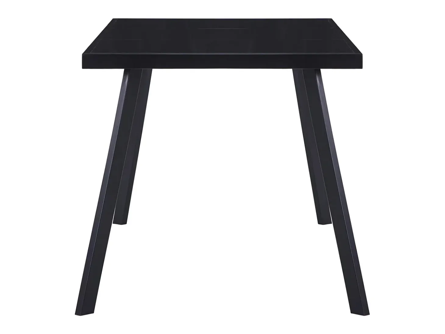 Mesa de comedor de vidrio templado negro 180x90x75 cm ES450004