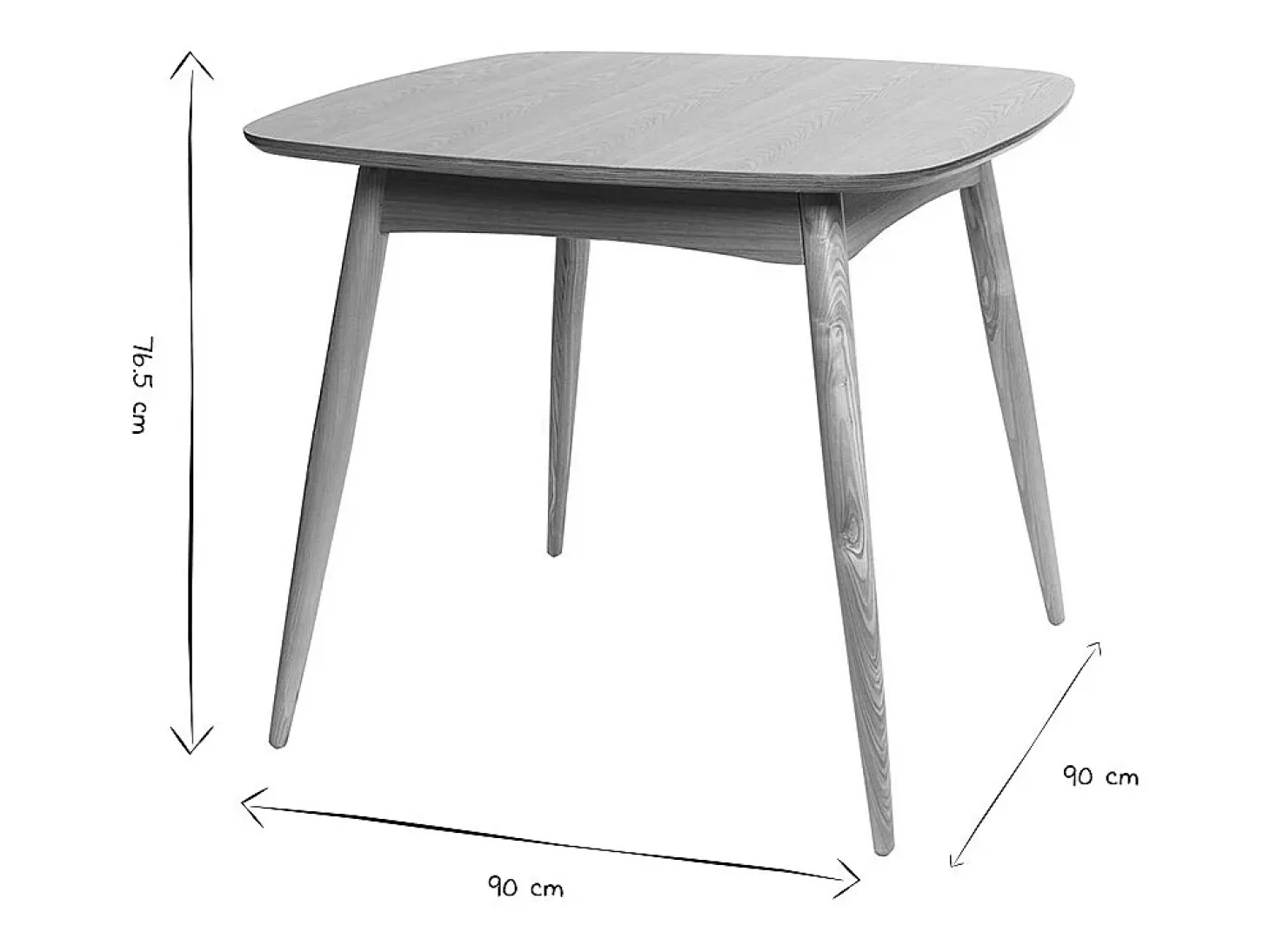 Mesa de comedor diseño fresno natural L90 BALTIK