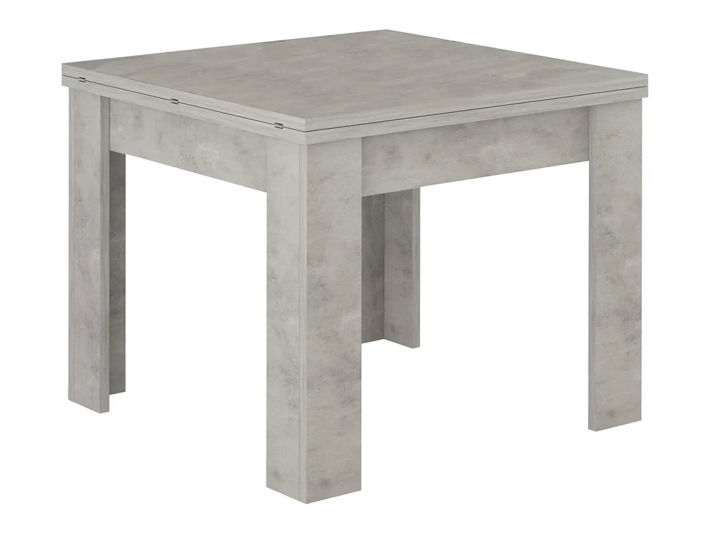 Mesa de comedor diseño moderno extensible en forma de libro 90-180 x 90 cm Jesi Raw