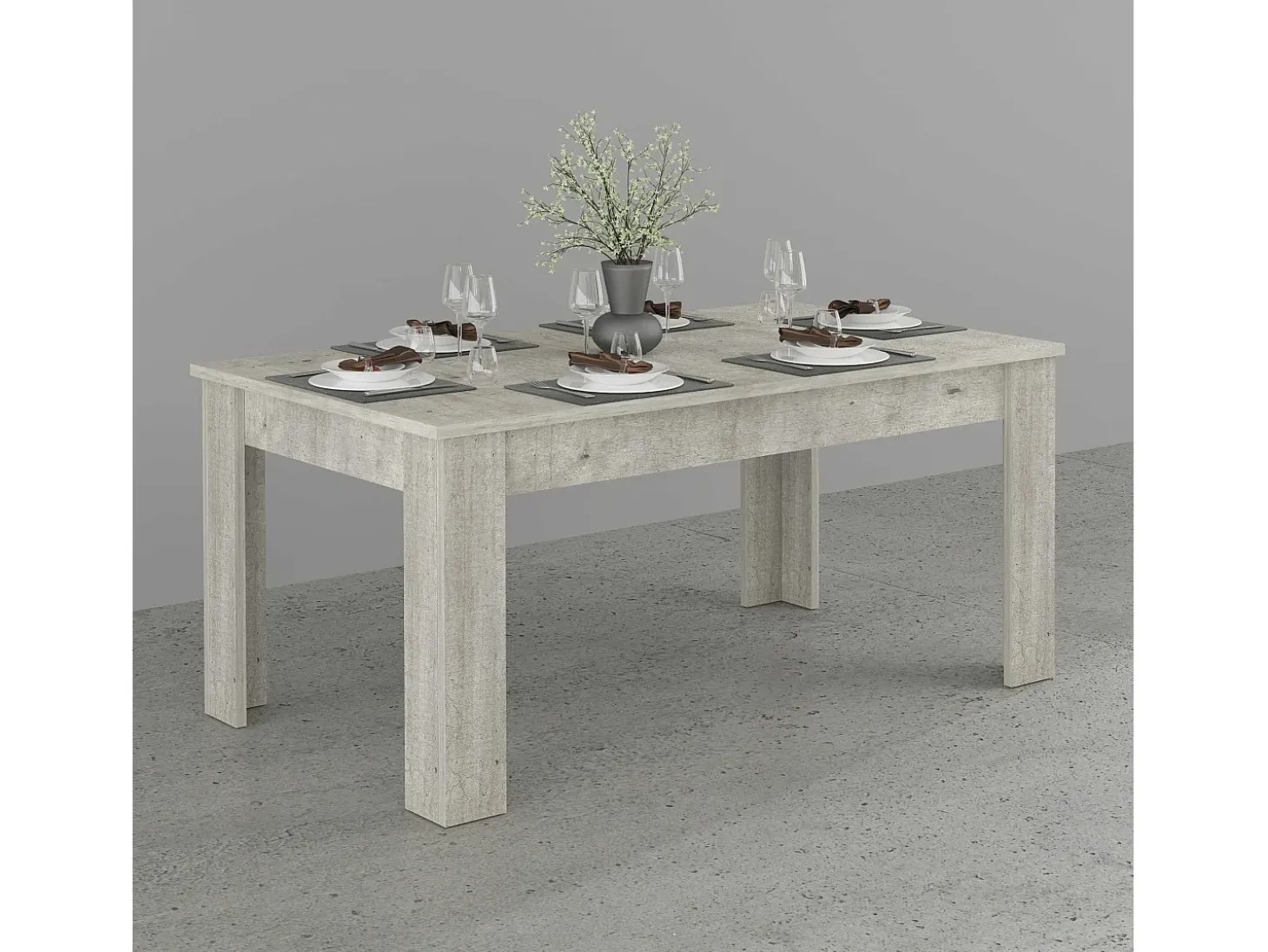 Mesa de comedor diseño moderno extensible 160-210 x 90 cm Jesi Pilka