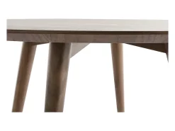 Mesa de comedor diseño redondo nogal D120 LIVIA