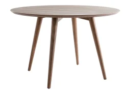 Mesa de comedor diseño redondo nogal D120 LIVIA