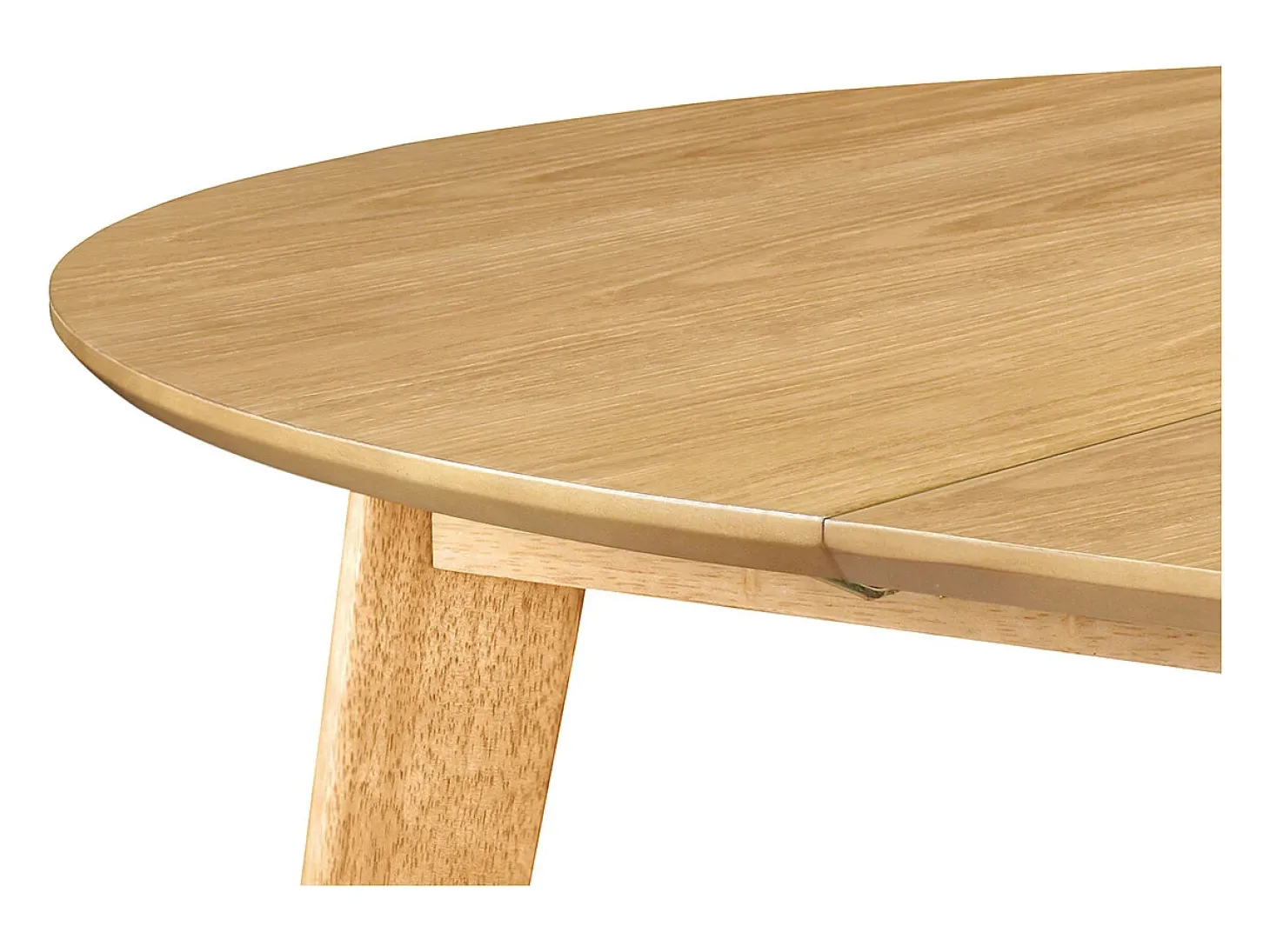 Mesa de comedor diseño redonda extensible roble L120-150 LEENA