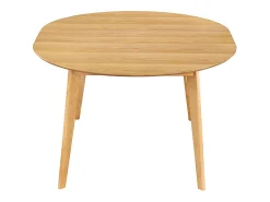 Mesa de comedor diseño redonda extensible roble L120-150 LEENA