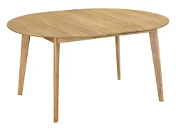 Mesa de comedor diseño redonda extensible roble L120-150 LEENA