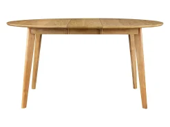 Mesa de comedor diseño redonda extensible roble L120-150 LEENA