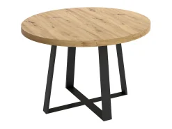 Mesa de comedor Duna redonda extensible nordic/negro Ø110-158x77 cm