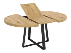 Mesa de comedor Duna redonda extensible nordic/negro Ø110-158x77 cm