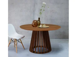 Mesa de comedor efecto madera de 4 plazas nogal