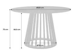 Mesa de comedor efecto madera de 4 plazas roble