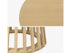Mesa de comedor efecto madera de 4 plazas roble