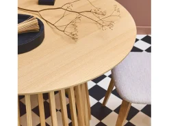 Mesa de comedor efecto madera de 4 plazas roble