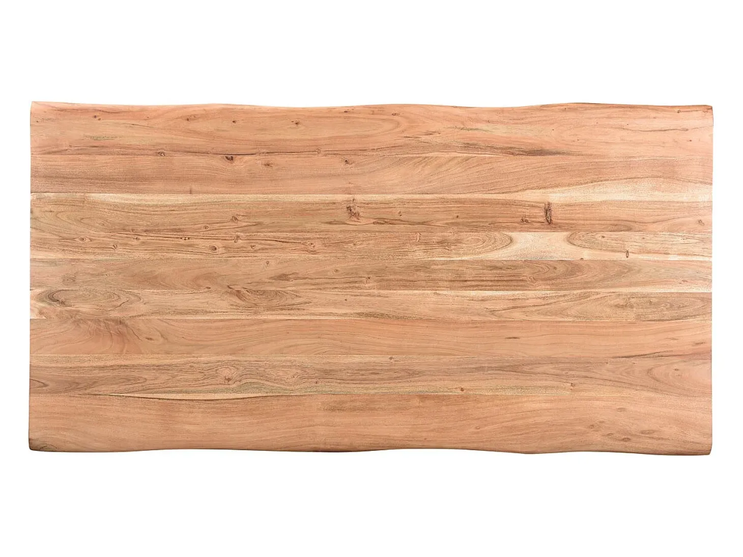 Mesa de comedor en acacia y metal negro L175 KORA