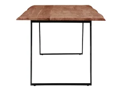 Mesa de comedor en acacia y metal negro L175 KORA