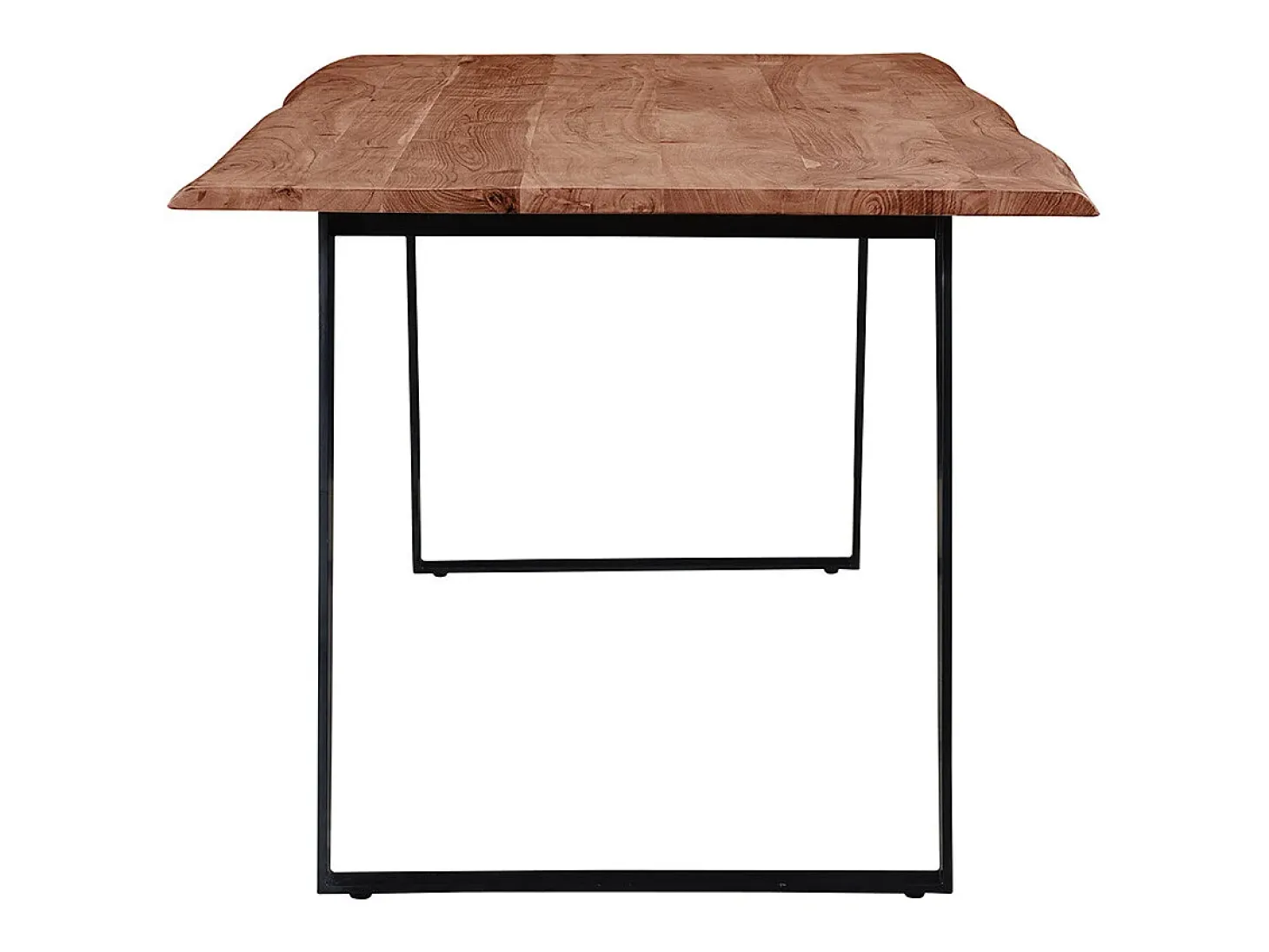 Mesa de comedor en acacia y metal negro L175 KORA