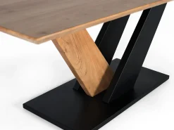 Mesa de comedor en madera de acacia maciza natural