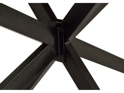 Mesa de comedor en madera acacia natural y patas de metal negro