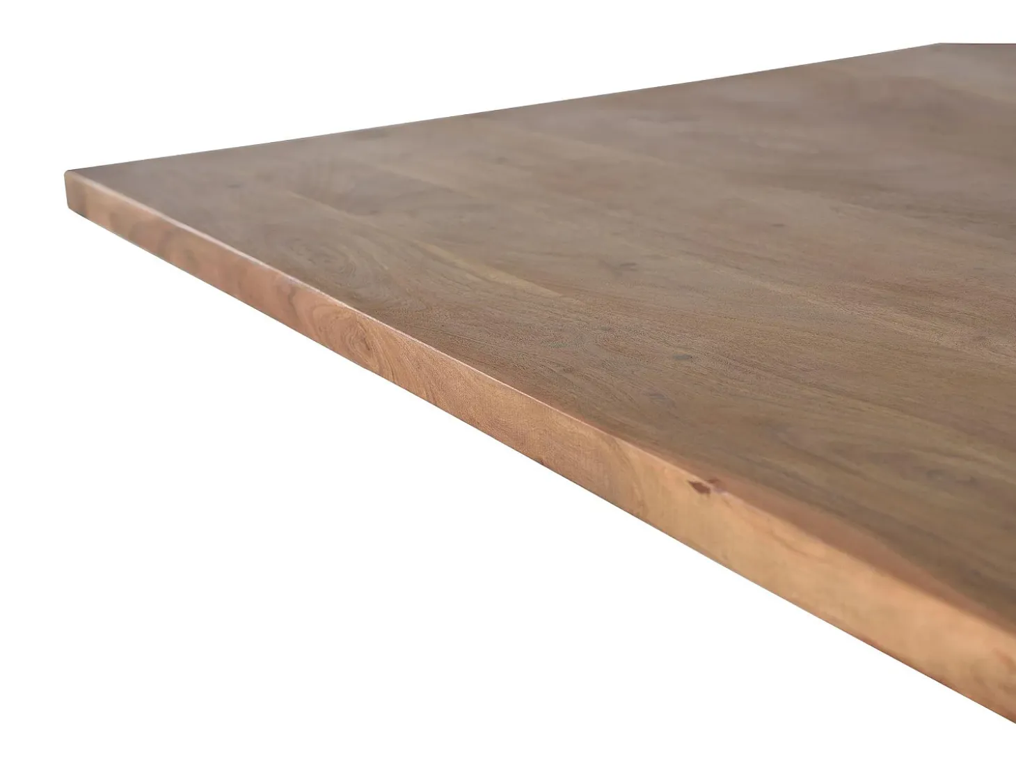 Mesa de comedor en madera acacia natural y patas de metal negro