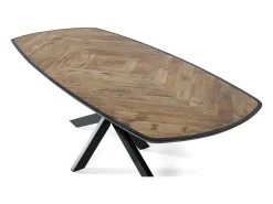 Mesa de comedor en madera de mango con esquinas redondeadas 220 cm