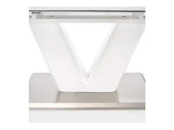Mesa de comedor en V extensible Clari lacada en blanco