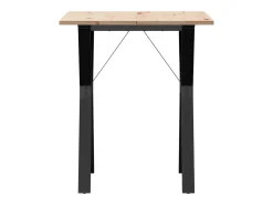 Mesa de comedor estructura en Y 60x60x75 cm madera maciza de pino acero