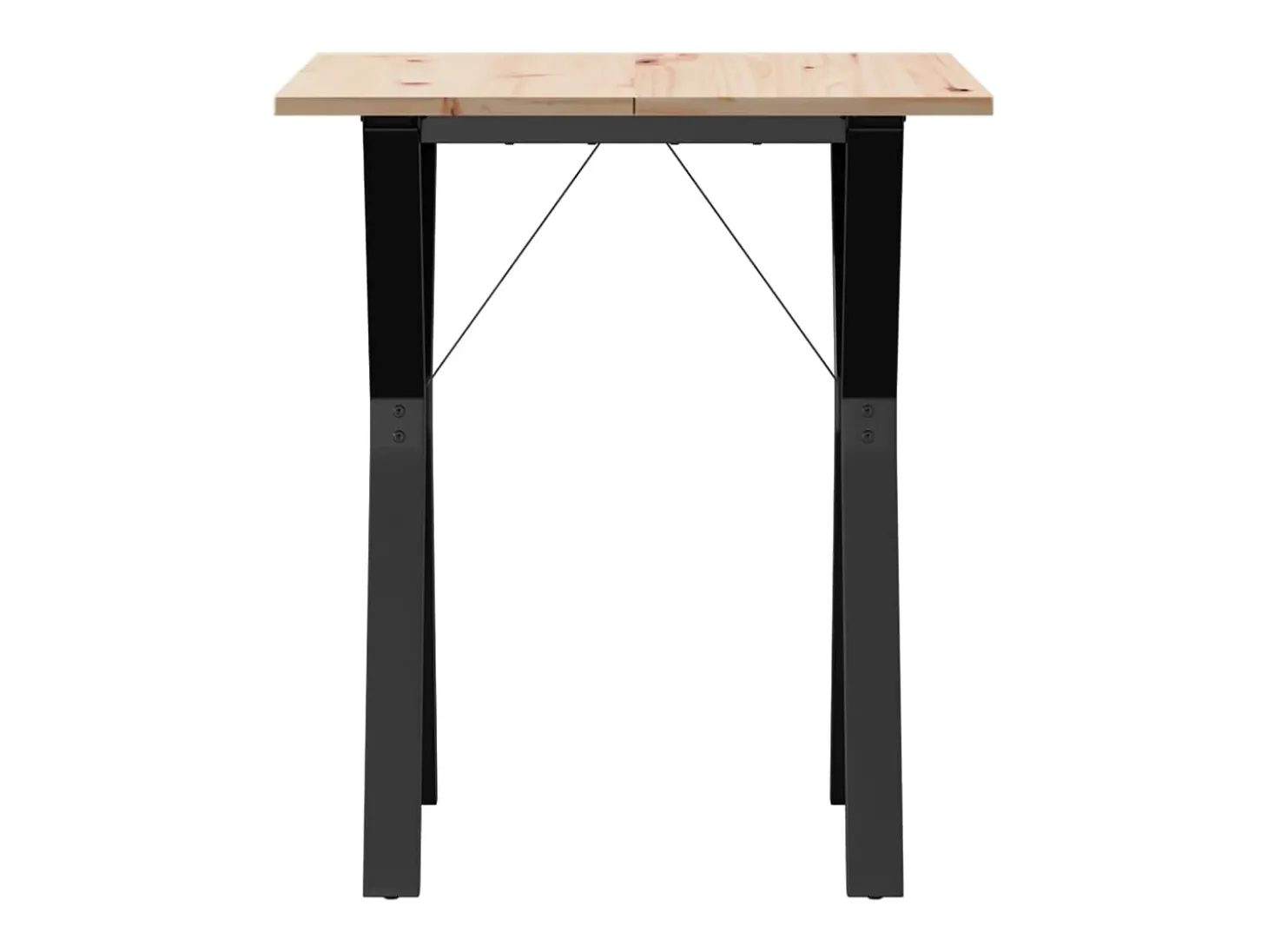 Mesa de comedor estructura en Y 60x60x75 cm madera maciza de pino acero
