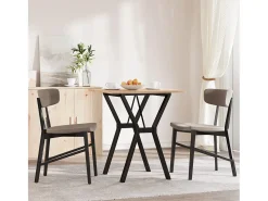 Mesa de comedor estructura en Y 60x60x75 cm madera maciza de pino acero