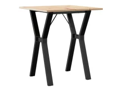 Mesa de comedor estructura en Y 60x60x75 cm madera maciza de pino acero