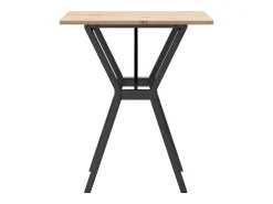 Mesa de comedor estructura en Y 60x60x75 cm madera maciza de pino acero