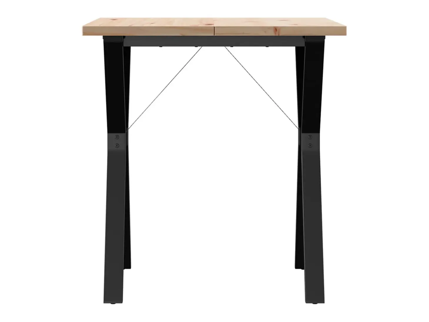 Mesa de comedor estructura en Y 70x70x75,5cm madera maciza de pino acero
