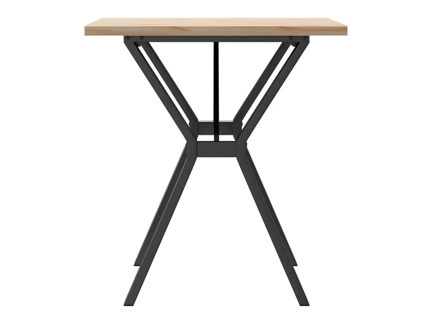 Mesa de comedor estructura en Y 70x70x75,5cm madera maciza de pino acero