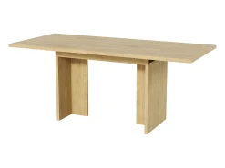 Mesa de comedor extensible 140/180x80 cm para 6 a 8 personas - Natural claro