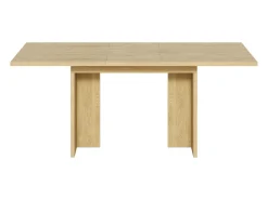 Mesa de comedor extensible 140/180x80 cm para 6 a 8 personas - Natural claro