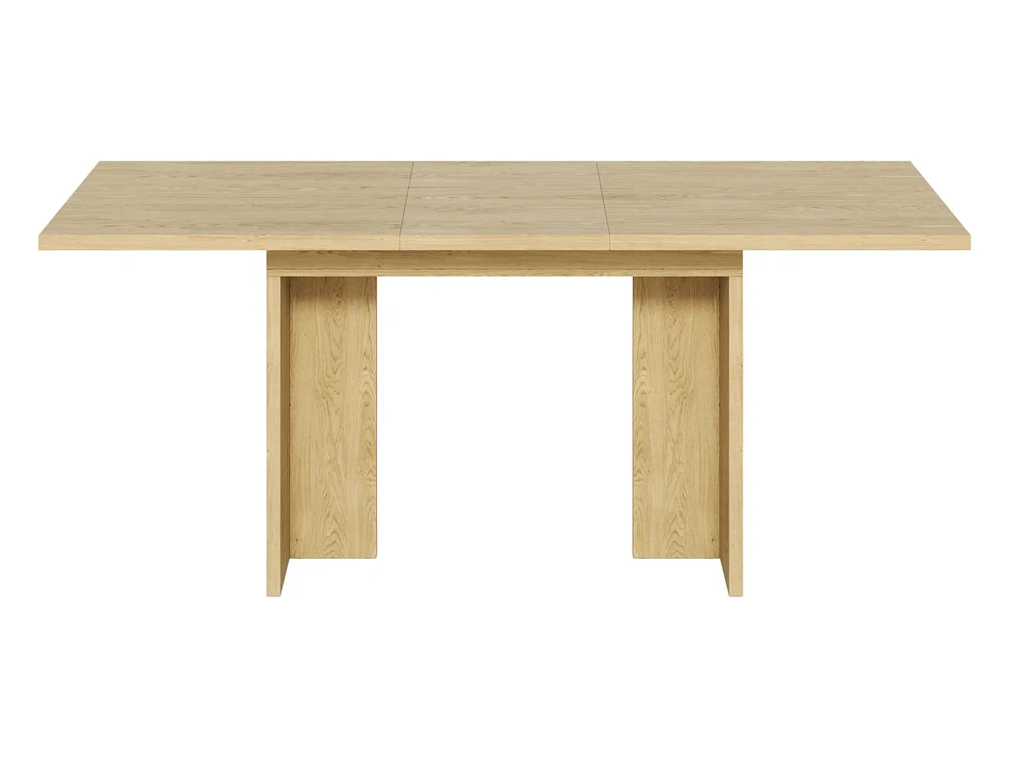 Mesa de comedor extensible 140/180x80 cm para 6 a 8 personas - Natural claro