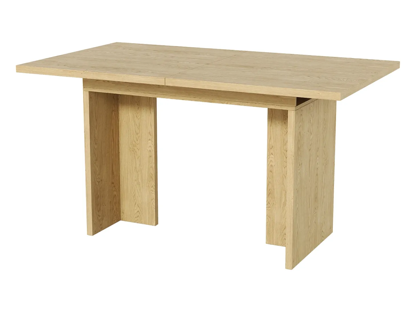 Mesa de comedor extensible 140/180x80 cm para 6 a 8 personas - Natural claro