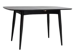 Mesa de comedor extensible madera negra L130-160 cm NORDECO